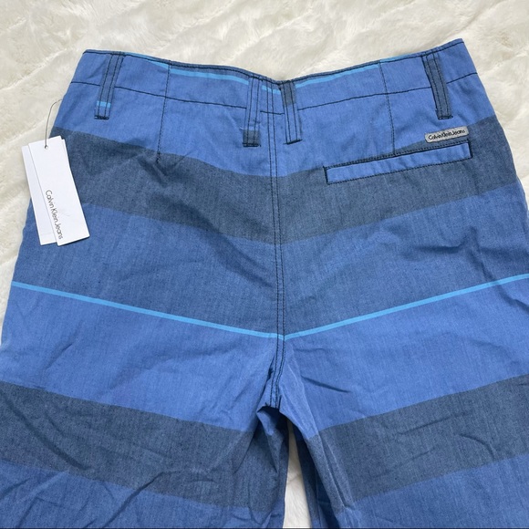 Calvin Klein Blue Stripe Board Shorts Sz 16 NWT - Picture 5 of 6